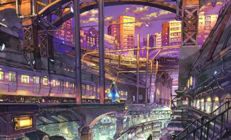 背景風景コースイラスト